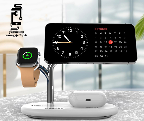 شارژر بی سیم پرومیت مدل Synergy-Pro چهار کاره